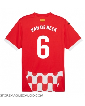 Girona Donny van de Beek #6 Maglia Gara Casa Repliche 2024-25